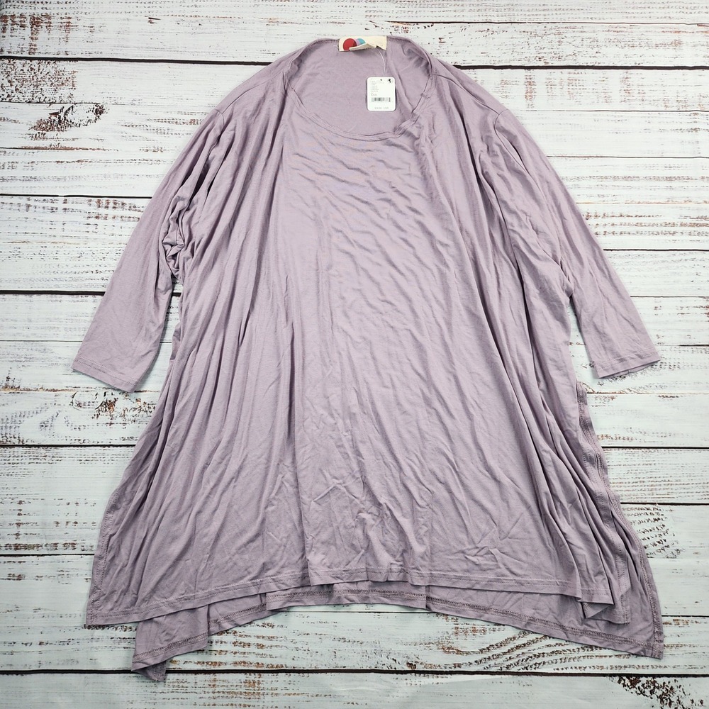 NWT Free People Beach Tunic Top XS/S Mauve Purple Oversized High Slit Cover Up